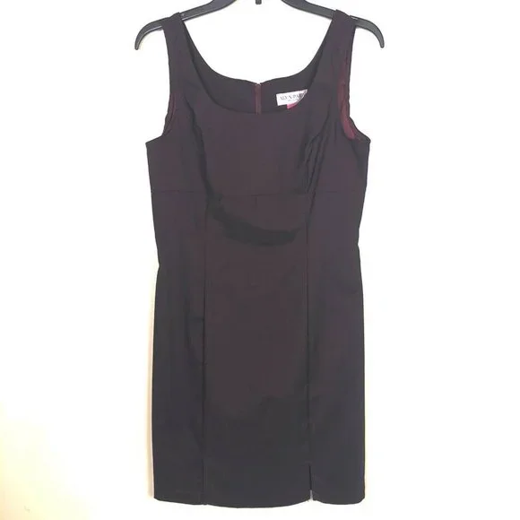 Alyn Paige Burgundy Iridescent Stretch Sheath Mini Dress Size 10 Sleeveless - Picture 10 of 10